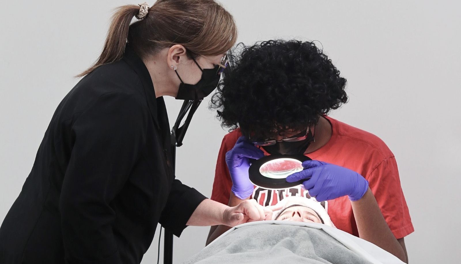 skincare technician student and teacher