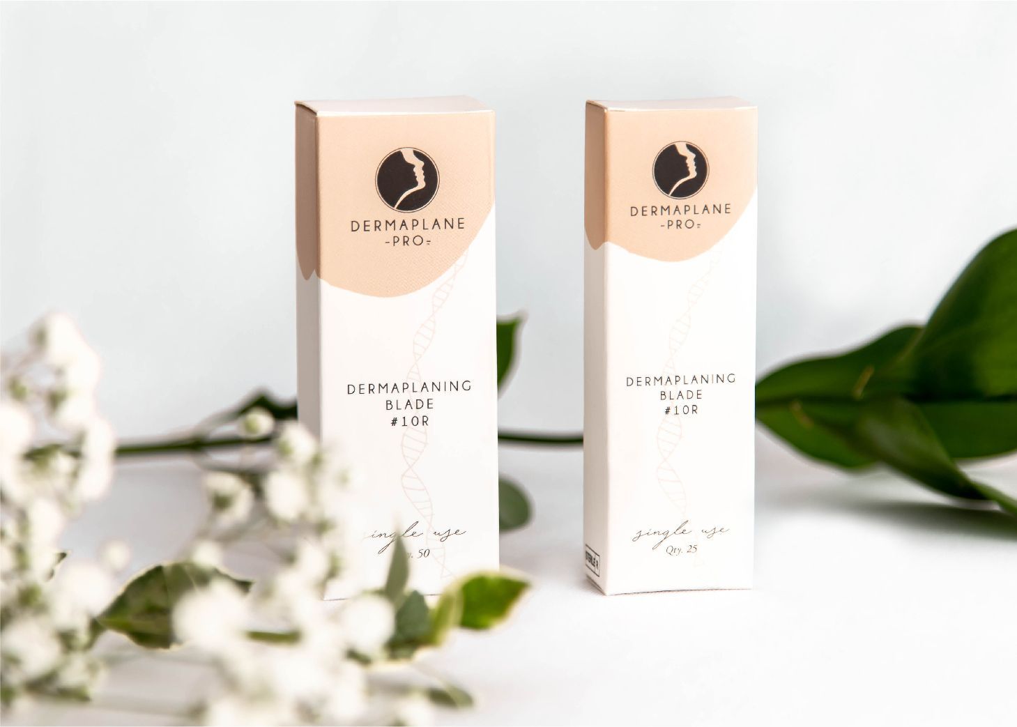 Two boxes of DermaplanePro dermaplaning blades