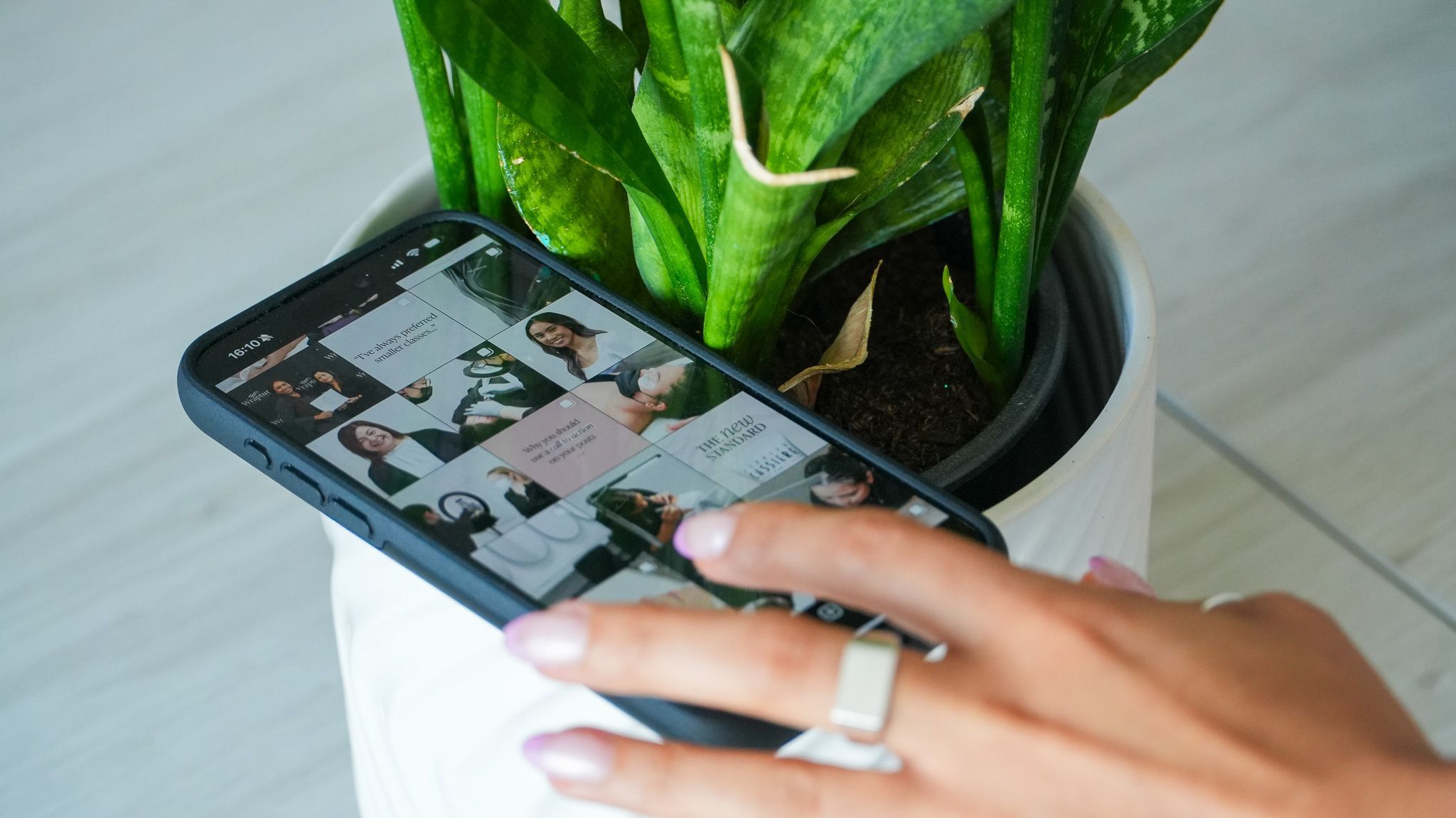 "An esthetician compiling a professional portfolio with clear, high-resolution images"