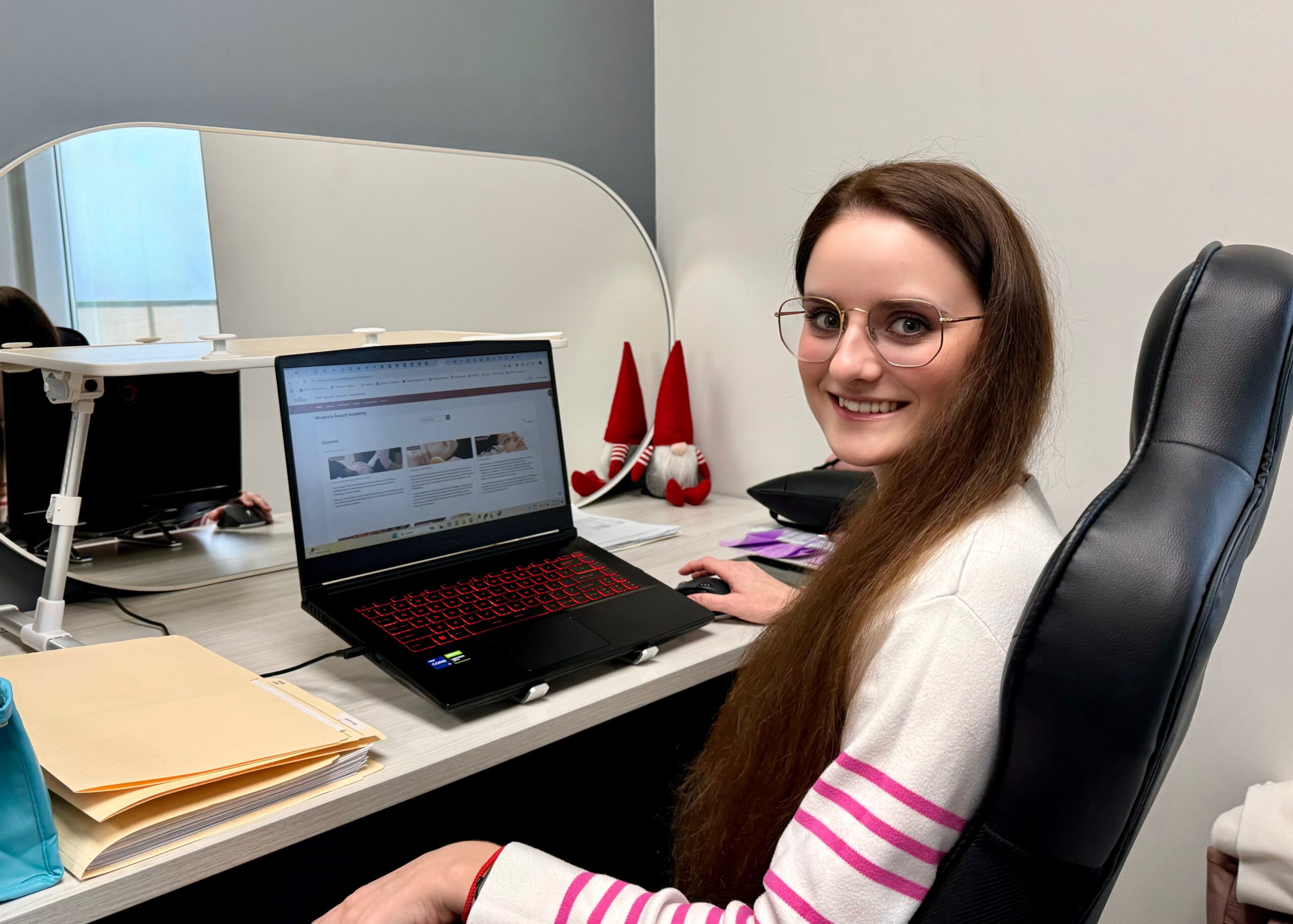 Our project manager developing a new learning management system to help streamline classwork for the Wrapture community, including faculty and staff.