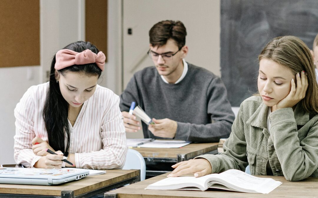 Students in class at a beauty school in winnipeg